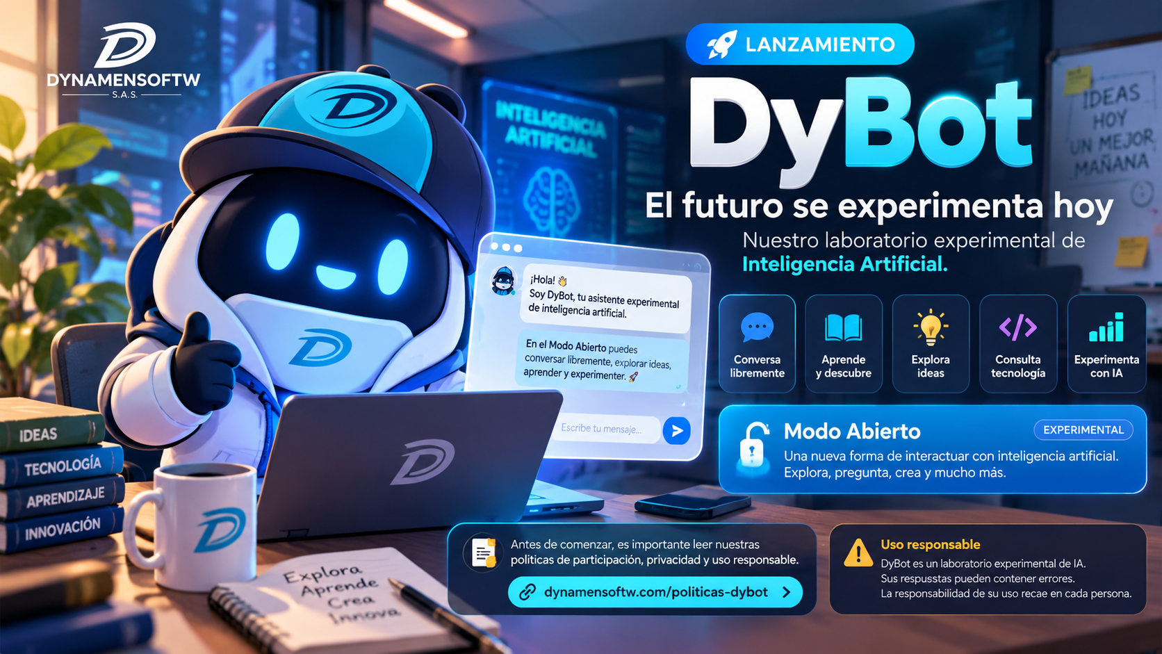 🚀 Presentamos DyBot: abrimos nuestro laboratorio experimental de Inteligencia Artificial